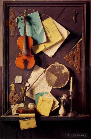 艺术家威廉·米切尔·哈尼特作品《旧橱柜门》