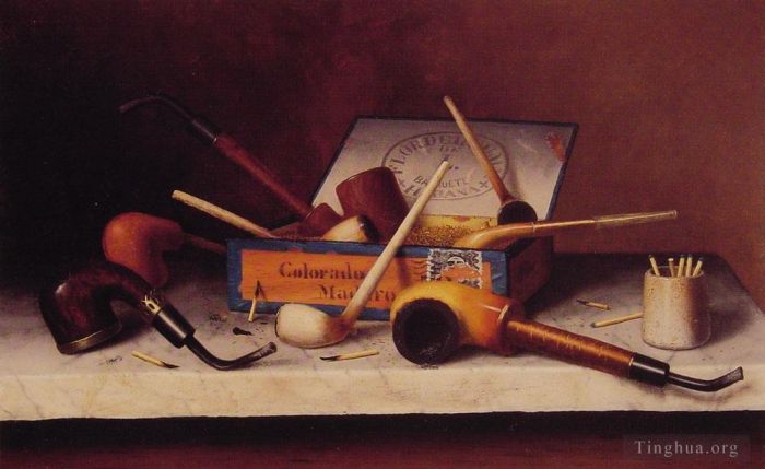 威廉·米切尔·哈尼特 的油画作品 -  《社交俱乐部》