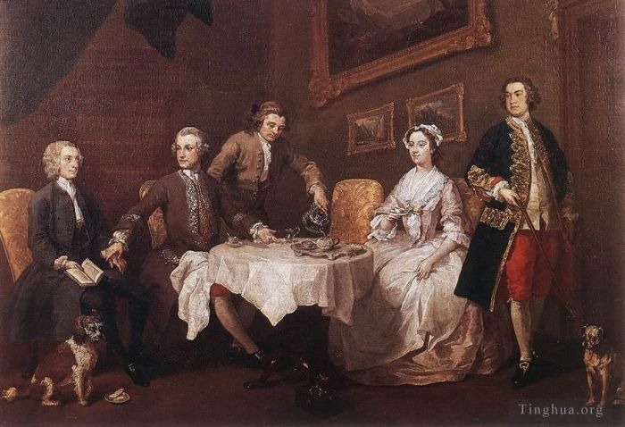 威廉·霍加斯 的油画作品 -  《斯特罗德家族》