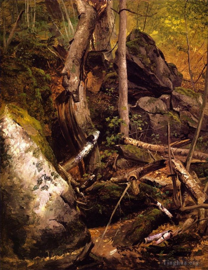 威廉·霍尔布鲁克·伯尔德 的油画作品 -  《森林内部》