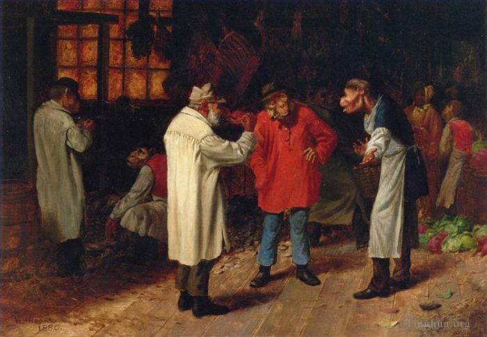 威廉·霍尔布鲁克·伯尔德 的油画作品 -  《市场政治》