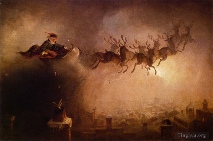 威廉·霍尔布鲁克·伯尔德 的油画作品 -  《圣诞老人》