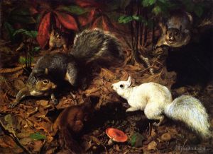 艺术家威廉·霍尔布鲁克·伯尔德作品《松鼠被称为白松鼠》