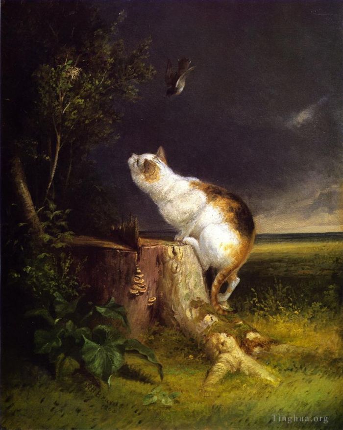 威廉·霍尔布鲁克·伯尔德 的油画作品 -  《观鸟者》