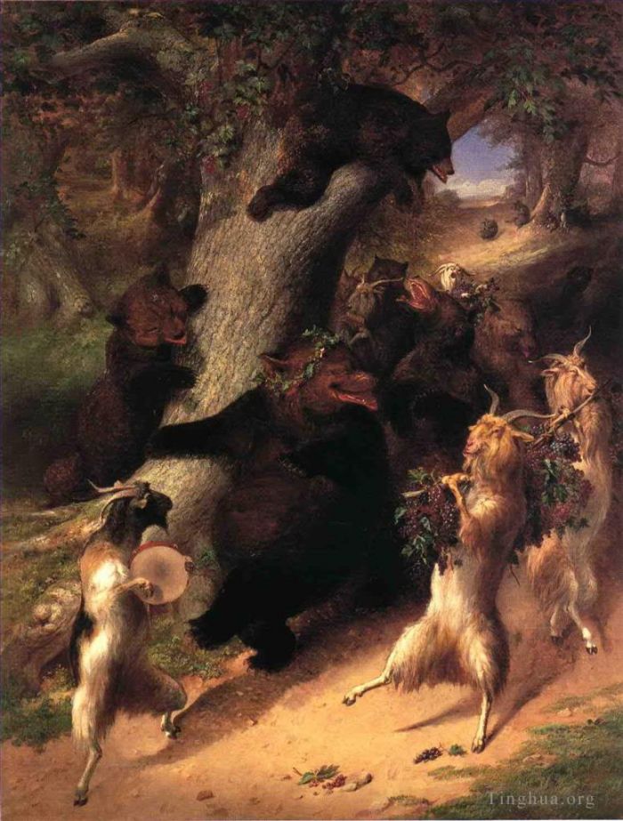 威廉·霍尔布鲁克·伯尔德 的油画作品 -  《塞勒诺斯进行曲》