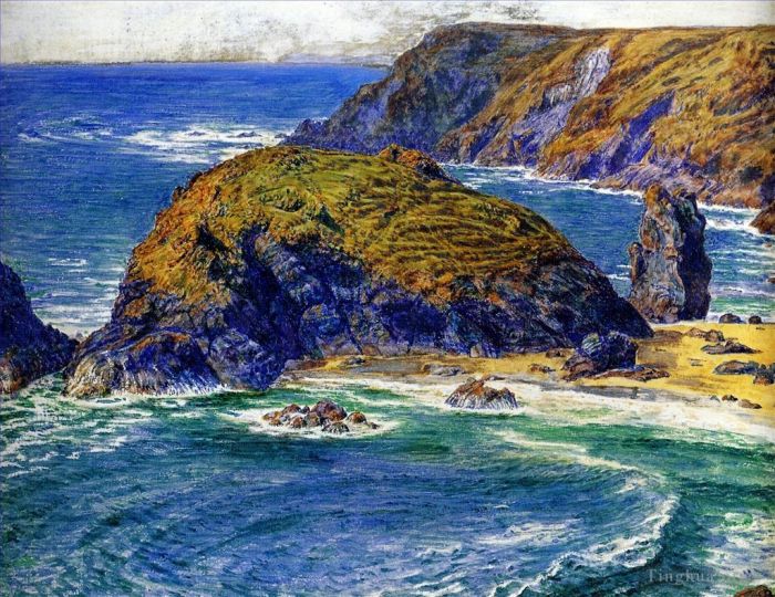 威廉·霍尔曼·亨特 的油画作品 -  《芦笋岛海景威廉·霍尔曼·亨特》