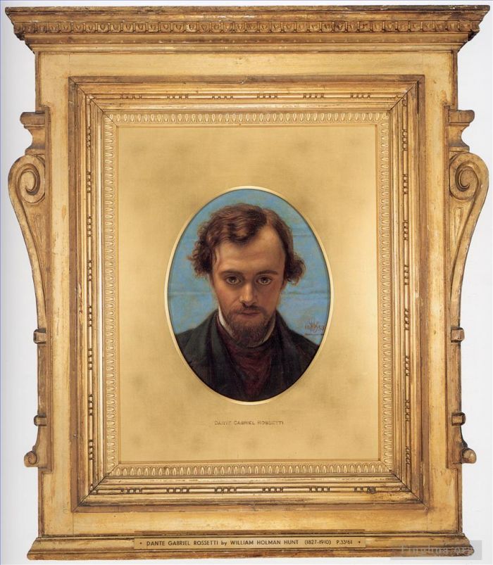 威廉·霍尔曼·亨特 的油画作品 -  《但丁·加布里埃尔·罗塞蒂》