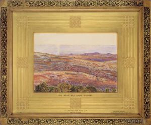 艺术家威廉·霍尔曼·亨特作品《从西罗亚岛看死海》
