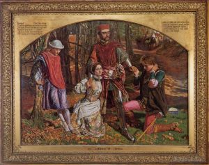 艺术家威廉·霍尔曼·亨特作品《瓦伦丁从普罗透斯手中救出西尔维娅》