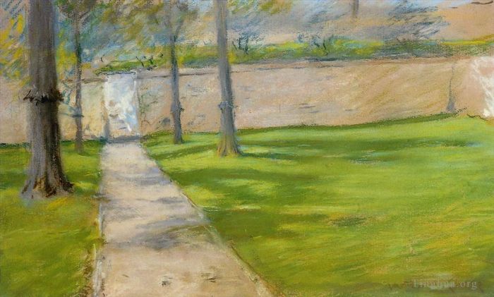 威廉·梅里特·切斯 的油画作品 -  《一点阳光又名花园瓦斯》