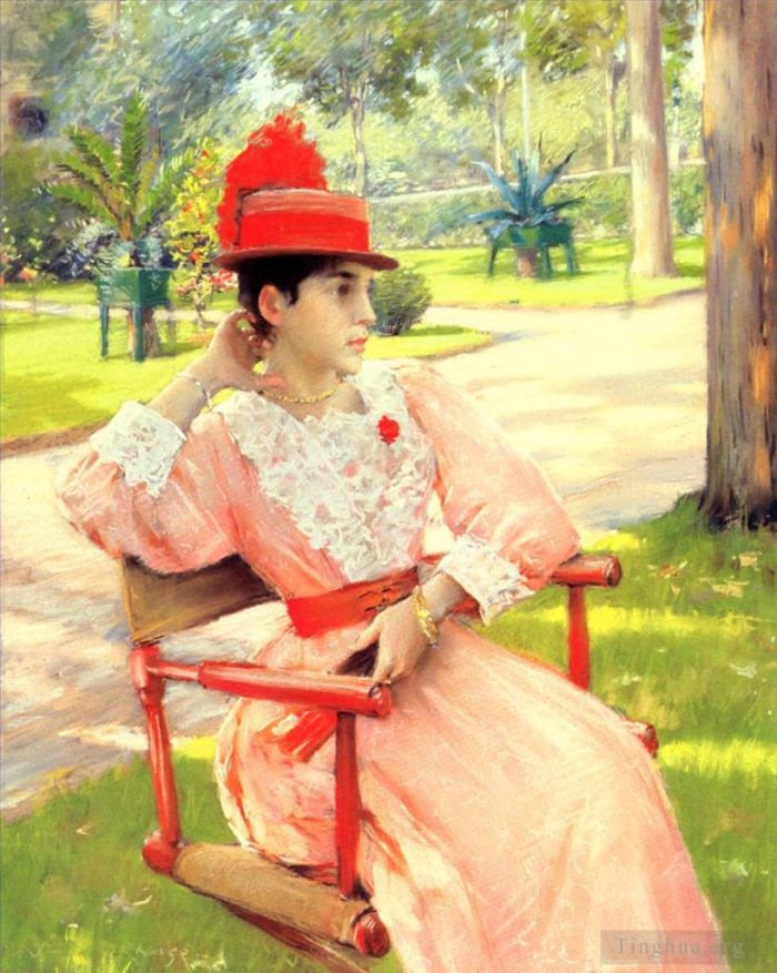 威廉·梅里特·切斯 的油画作品 -  《公园的下午》