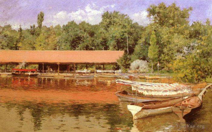 威廉·梅里特·切斯 的油画作品 -  《船屋展望公园》