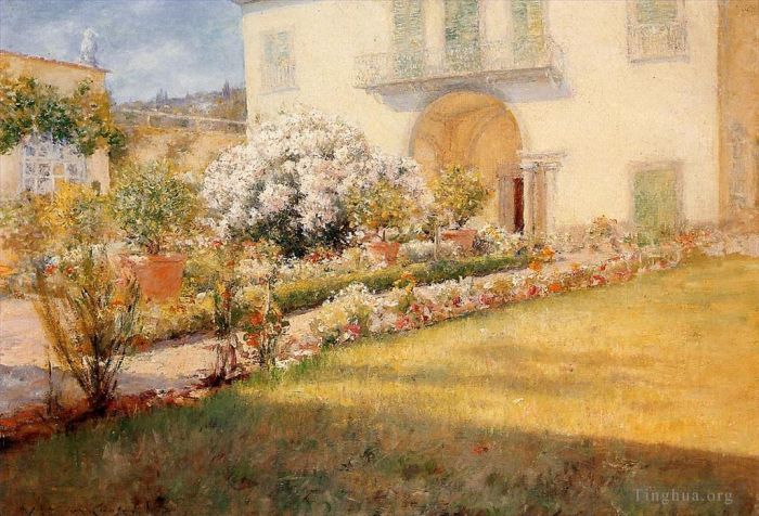 威廉·梅里特·切斯 的油画作品 -  《佛罗伦萨别墅》