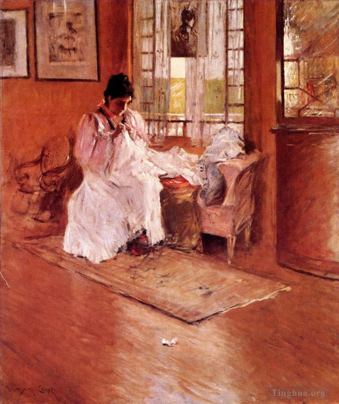 威廉·梅里特·切斯 的油画作品 -  《辛纳科克,(Shinnecock),的小一号大厅》