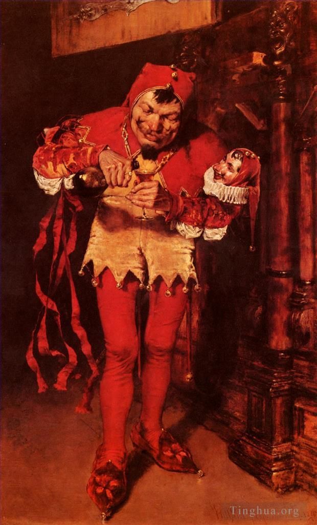威廉·梅里特·切斯 的油画作品 -  《调动宫廷小丑》