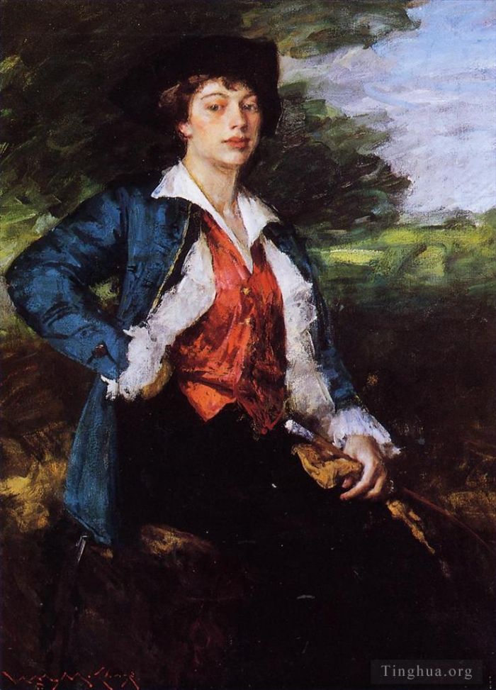 威廉·梅里特·切斯 的油画作品 -  《L小姐又名伊莎贝拉·拉斯罗普》