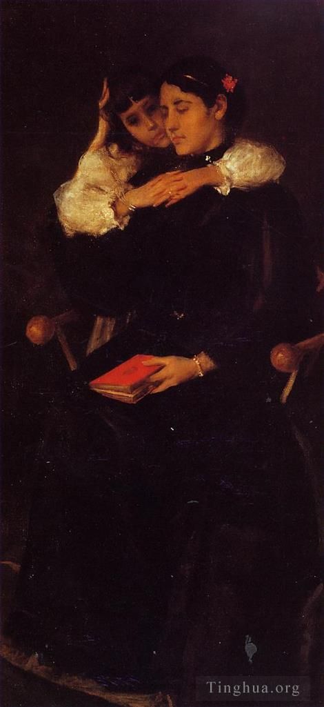 威廉·梅里特·切斯 的油画作品 -  《蔡斯夫人和舒适》