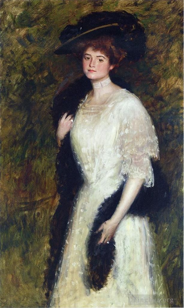 威廉·梅里特·切斯 的油画作品 -  《海伦·迪克森女士》