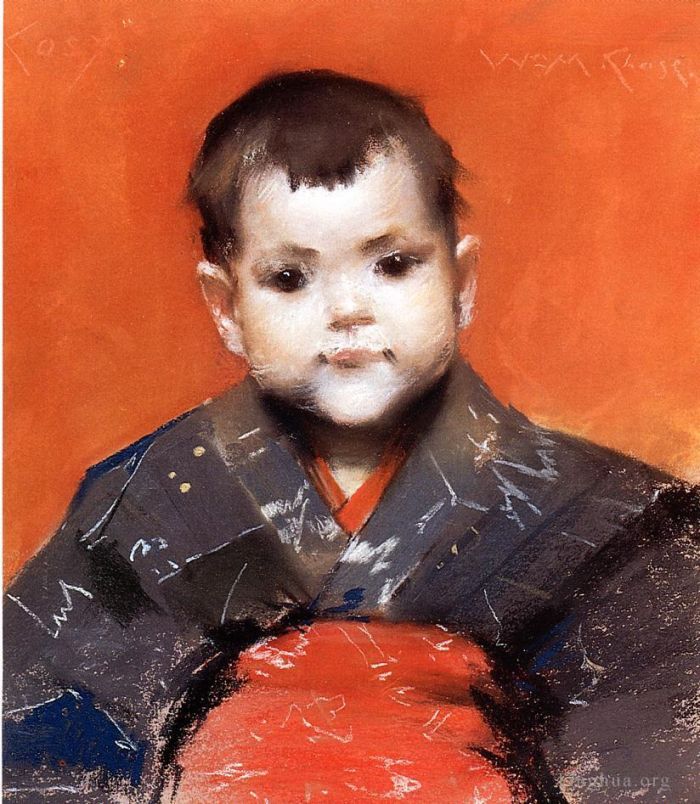 威廉·梅里特·切斯 的油画作品 -  《我的宝贝又名舒适》