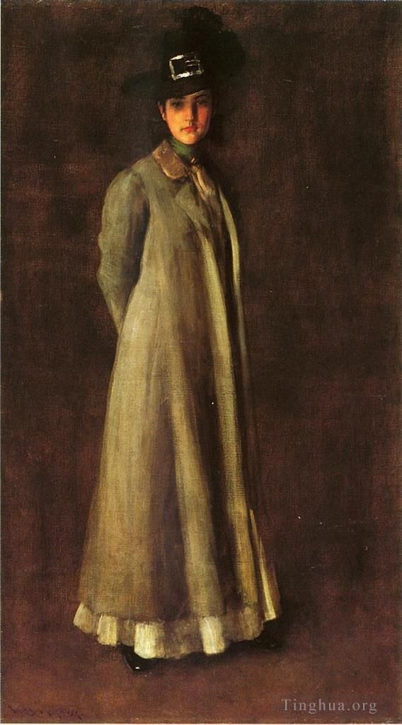 威廉·梅里特·切斯 的油画作品 -  《我的女儿迪厄多纳,Alice,Dieudonne,Chase》