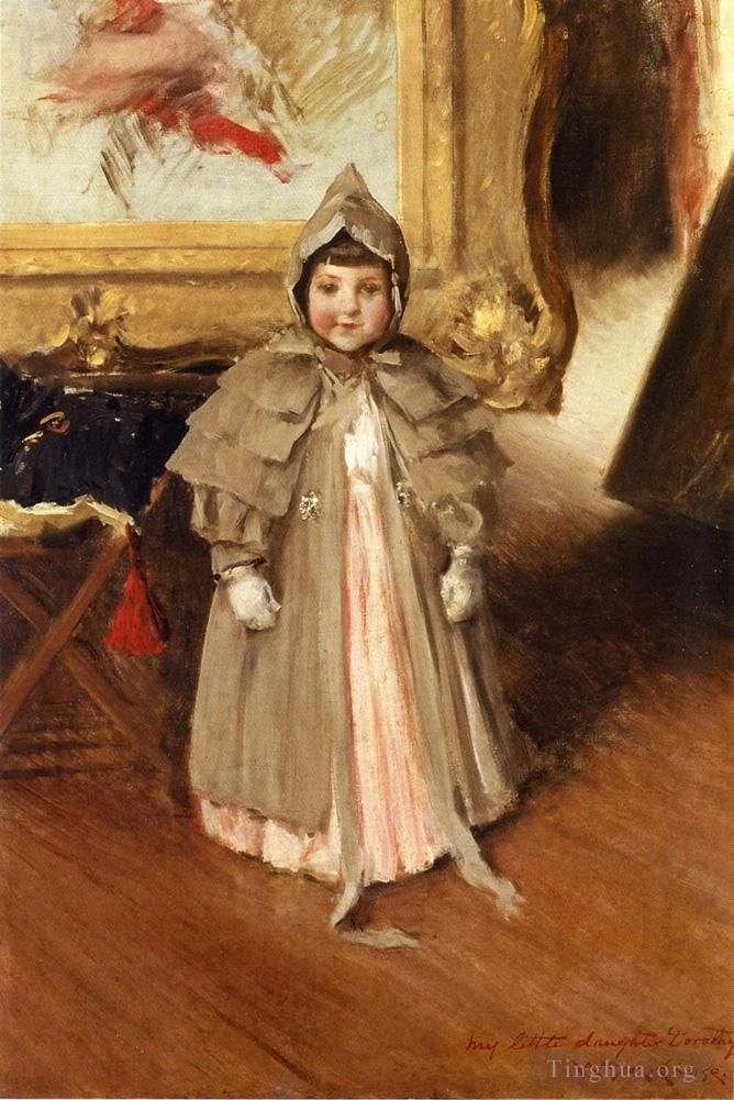 威廉·梅里特·切斯 的油画作品 -  《我的小女儿多萝西》