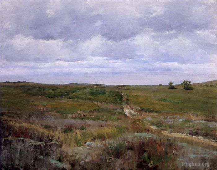 威廉·梅里特·切斯 的油画作品 -  《越过山丘和远方》