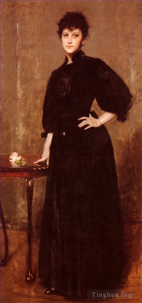 威廉·梅里特·切斯 的油画作品 -  《MrsC,的肖像》