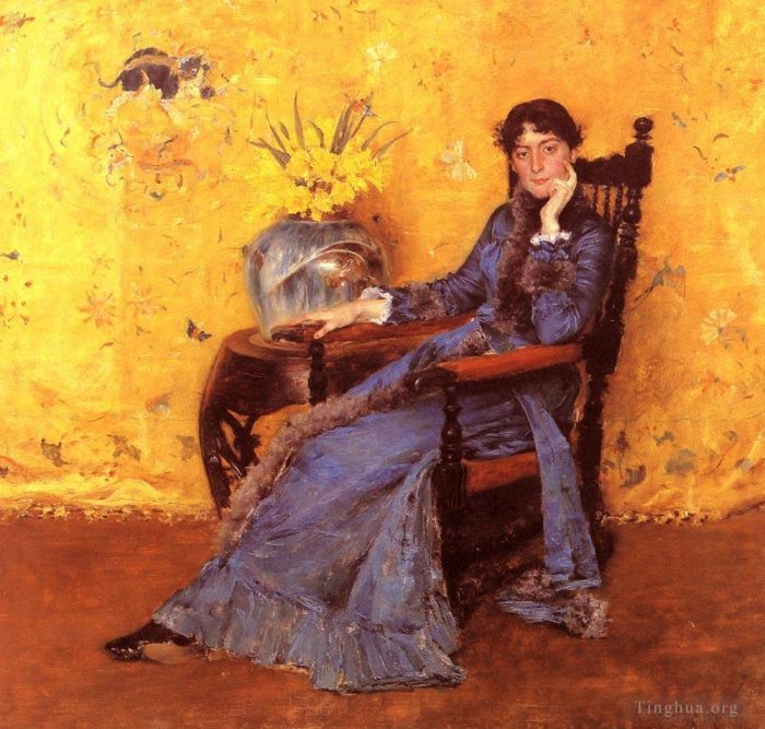 威廉·梅里特·切斯 的油画作品 -  《多拉惠勒小姐的肖像》
