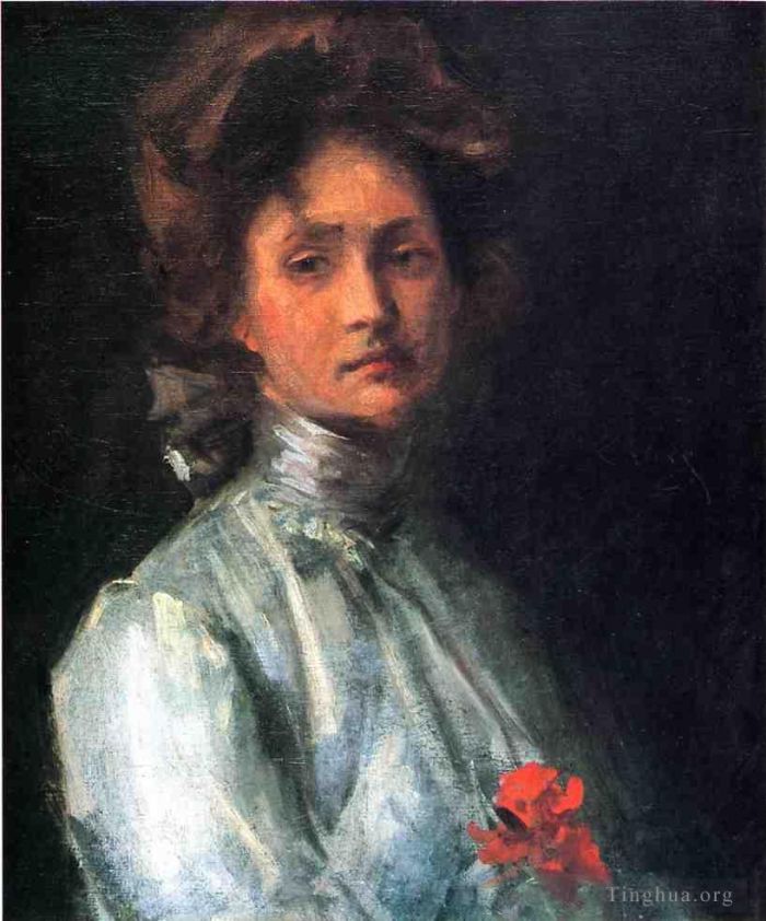 威廉·梅里特·切斯 的油画作品 -  《一个年轻女子的肖像》