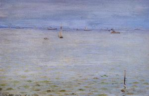 艺术家威廉·梅里特·切斯作品《海景1888》