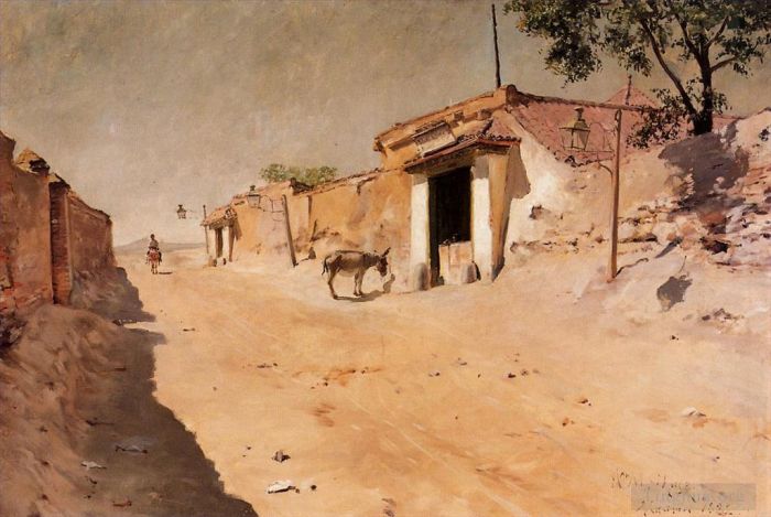 威廉·梅里特·切斯 的油画作品 -  《西班牙村》