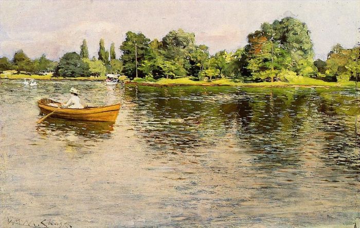 威廉·梅里特·切斯 的油画作品 -  《1886,年夏季》
