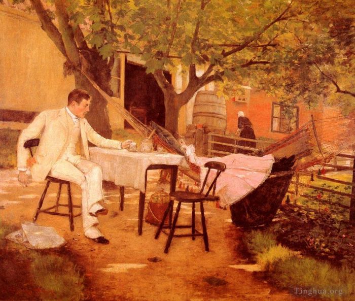 威廉·梅里特·切斯 的油画作品 -  《阳光与阴影》