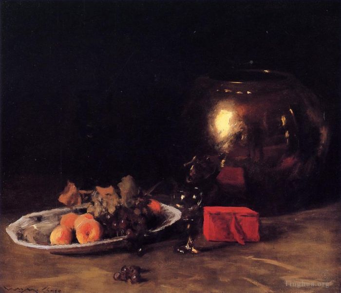 威廉·梅里特·切斯 的油画作品 -  《大黄铜碗》