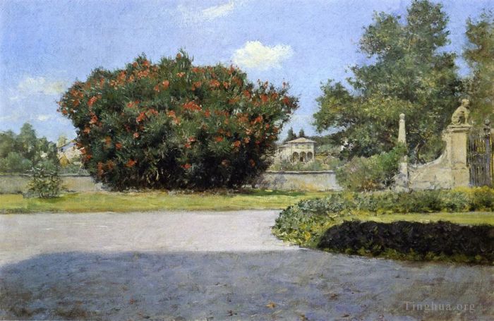 威廉·梅里特·切斯 的油画作品 -  《大夹竹桃》