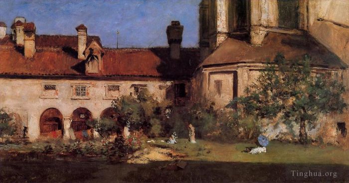 威廉·梅里特·切斯 的油画作品 -  《回廊》