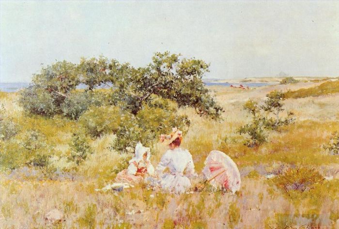 威廉·梅里特·切斯 的油画作品 -  《童话又名夏日》