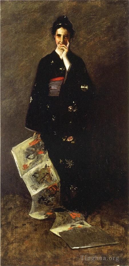 威廉·梅里特·切斯 的油画作品 -  《日本书》