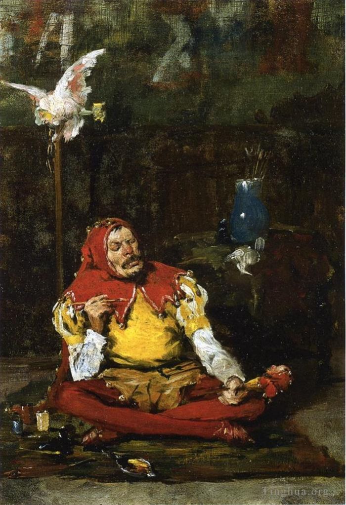 威廉·梅里特·切斯 的油画作品 -  《国王小丑》