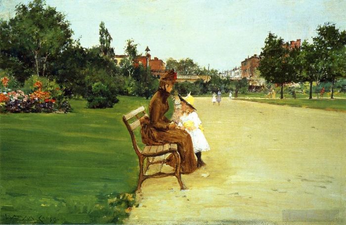威廉·梅里特·切斯 的油画作品 -  《公园又名汤普金斯公园》