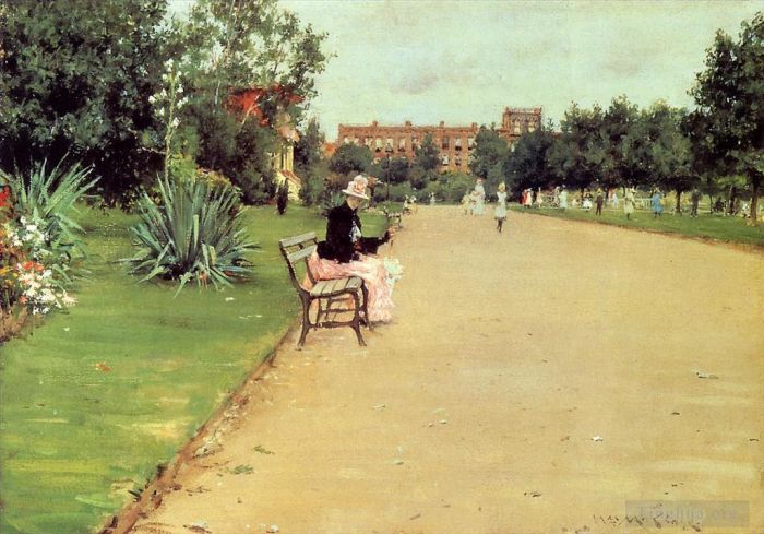 威廉·梅里特·切斯 的油画作品 -  《公园》