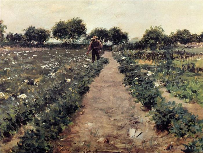 威廉·梅里特·切斯 的油画作品 -  《马铃薯地又名辛纳科克花园》