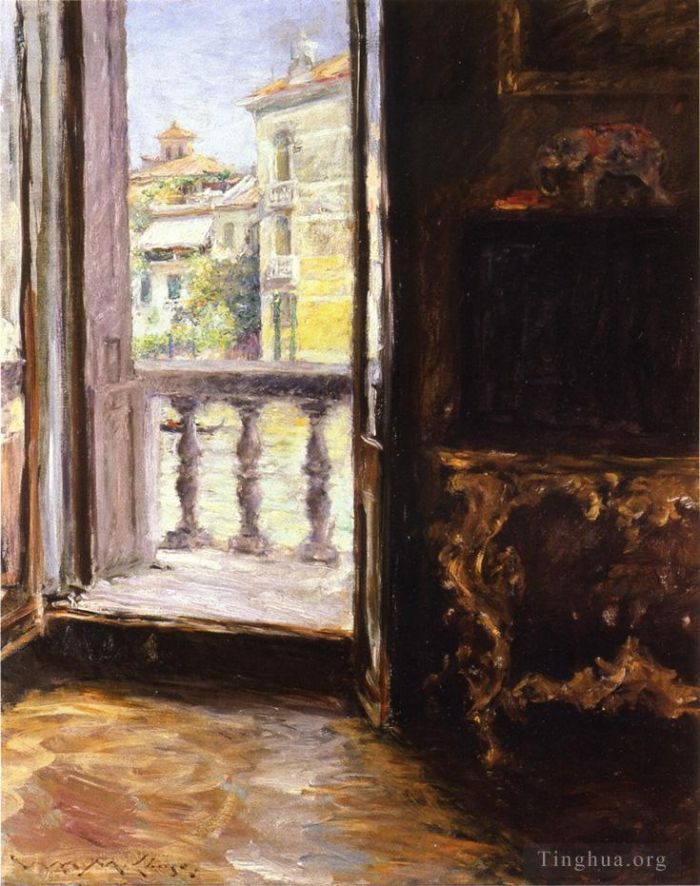 威廉·梅里特·切斯 的油画作品 -  《威尼斯阳台》