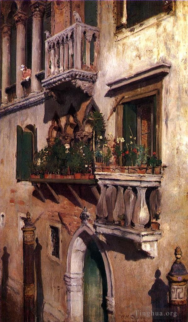 威廉·梅里特·切斯 的油画作品 -  《1877,年威尼斯》