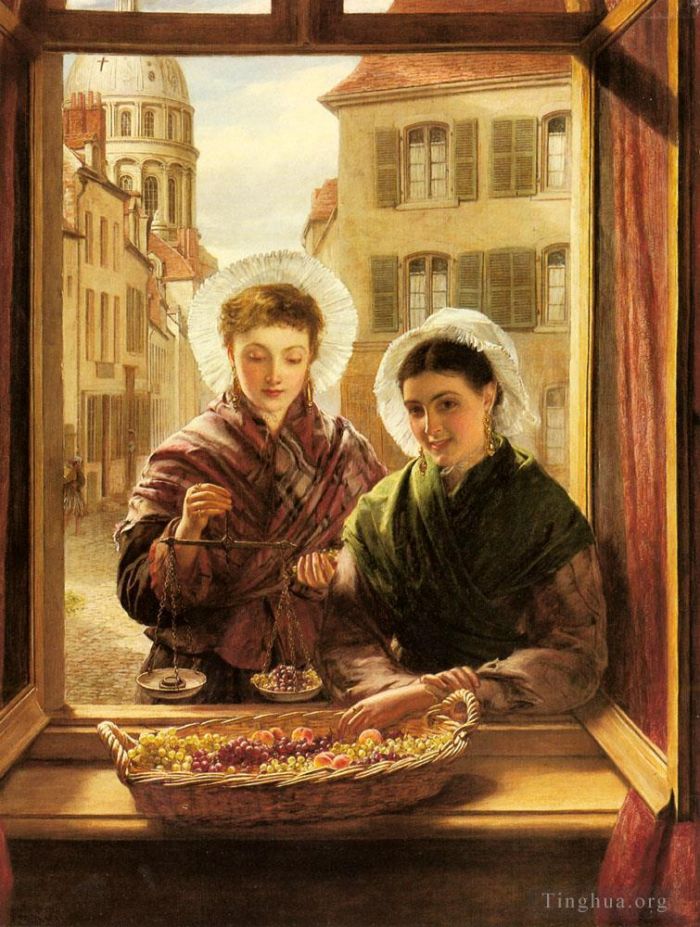 威廉·鲍威尔·弗里思 的油画作品 -  《在我的窗前布洛涅》