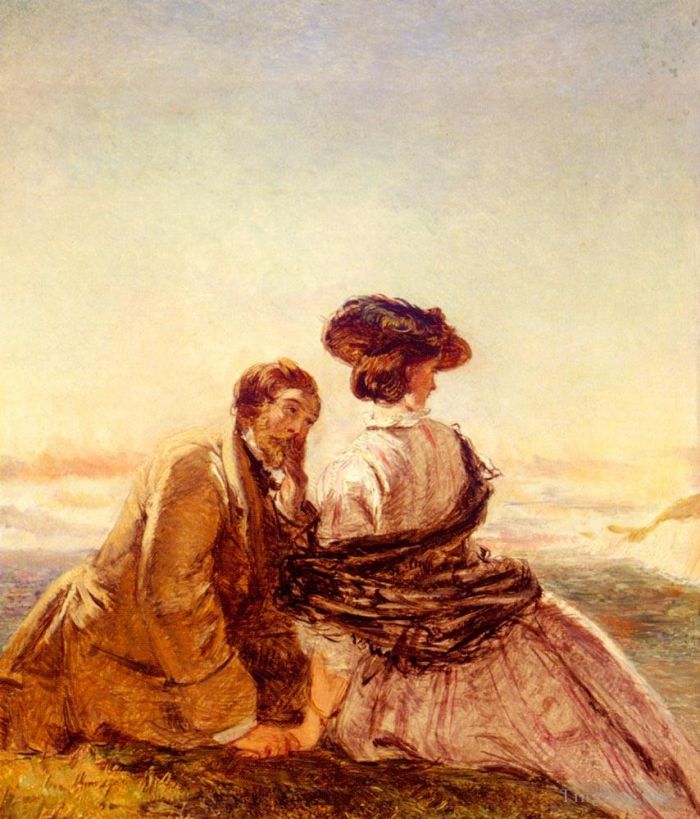 威廉·鲍威尔·弗里思 的油画作品 -  《恋人》