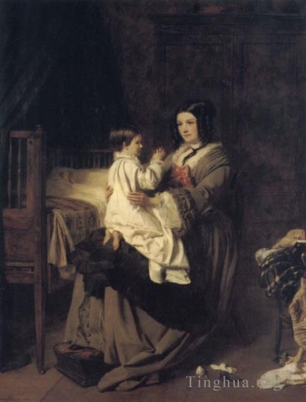 威廉·鲍威尔·弗里思 的油画作品 -  《当我们把青春奉献给上帝时》