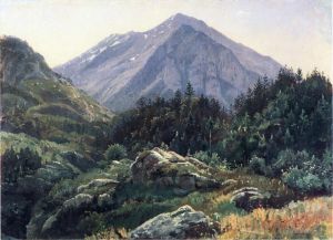 艺术家威廉·斯坦利·哈兹尔廷作品《瑞士山景》