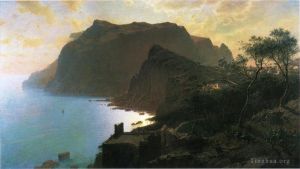 艺术家威廉·斯坦利·哈兹尔廷作品《来自卡普里岛的大海》
