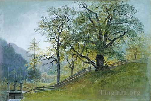 威廉·斯坦利·哈兹尔廷 的油画作品 -  《蒂罗尔州布里克森附近的瓦姆》